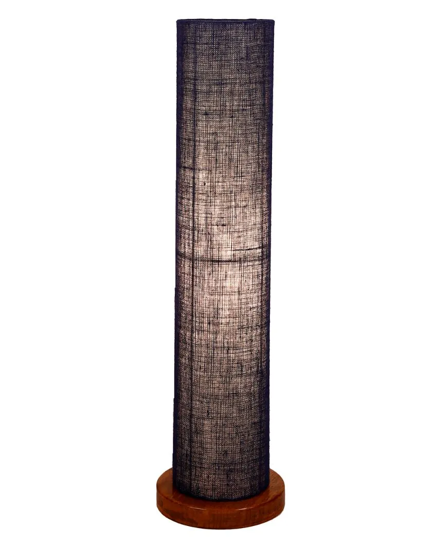 Charming Jute Round Shade Floor Lamp With Wood Base | 2.8 Feet