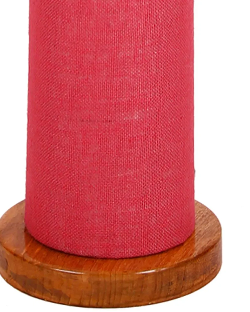 Charming Jute Round Shade Floor Lamp With Wood Base | 2.8 Feet