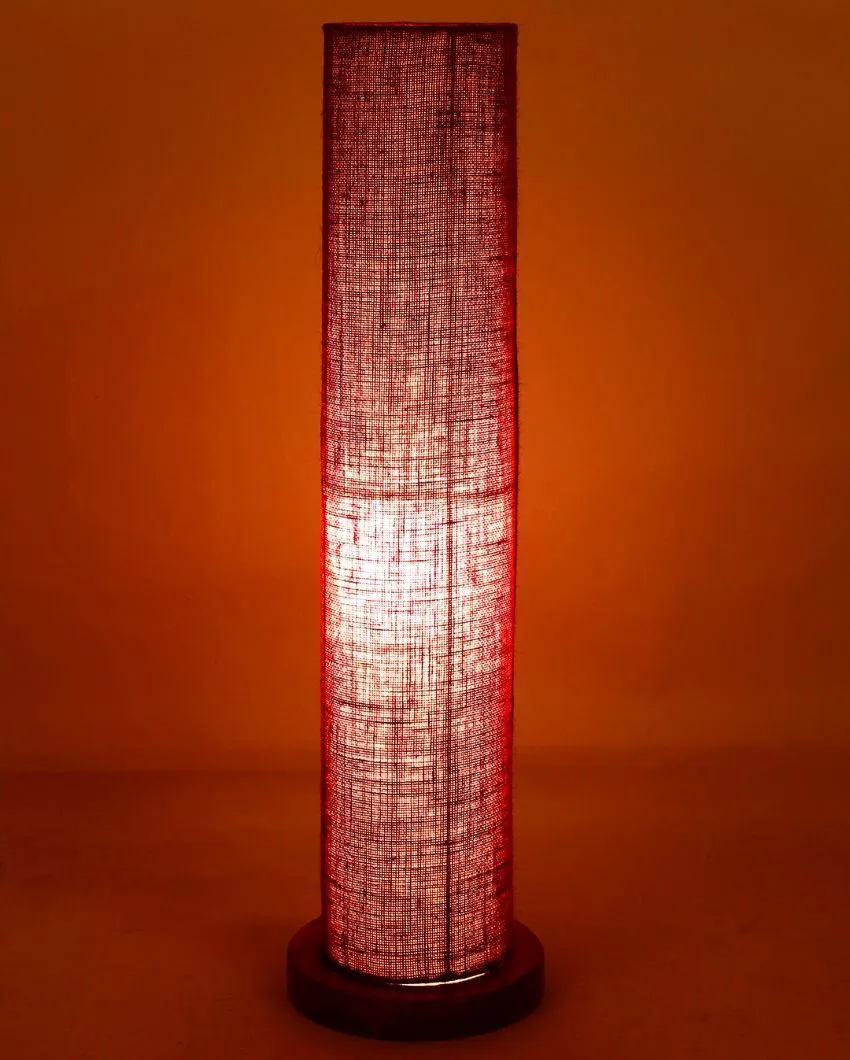 Charming Jute Round Shade Floor Lamp With Wood Base | 2.8 Feet