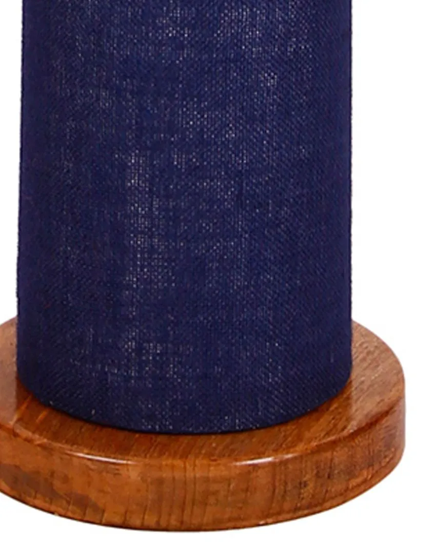 Charming Jute Round Shade Floor Lamp With Wood Base | 2.8 Feet