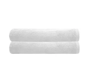 Chateau 2 Piece 500GSM Cotton Bath Towel Set White