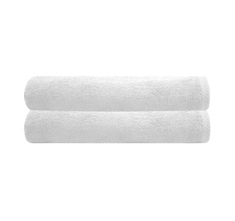 Chateau 2 Piece 500GSM Cotton Bath Towel Set White