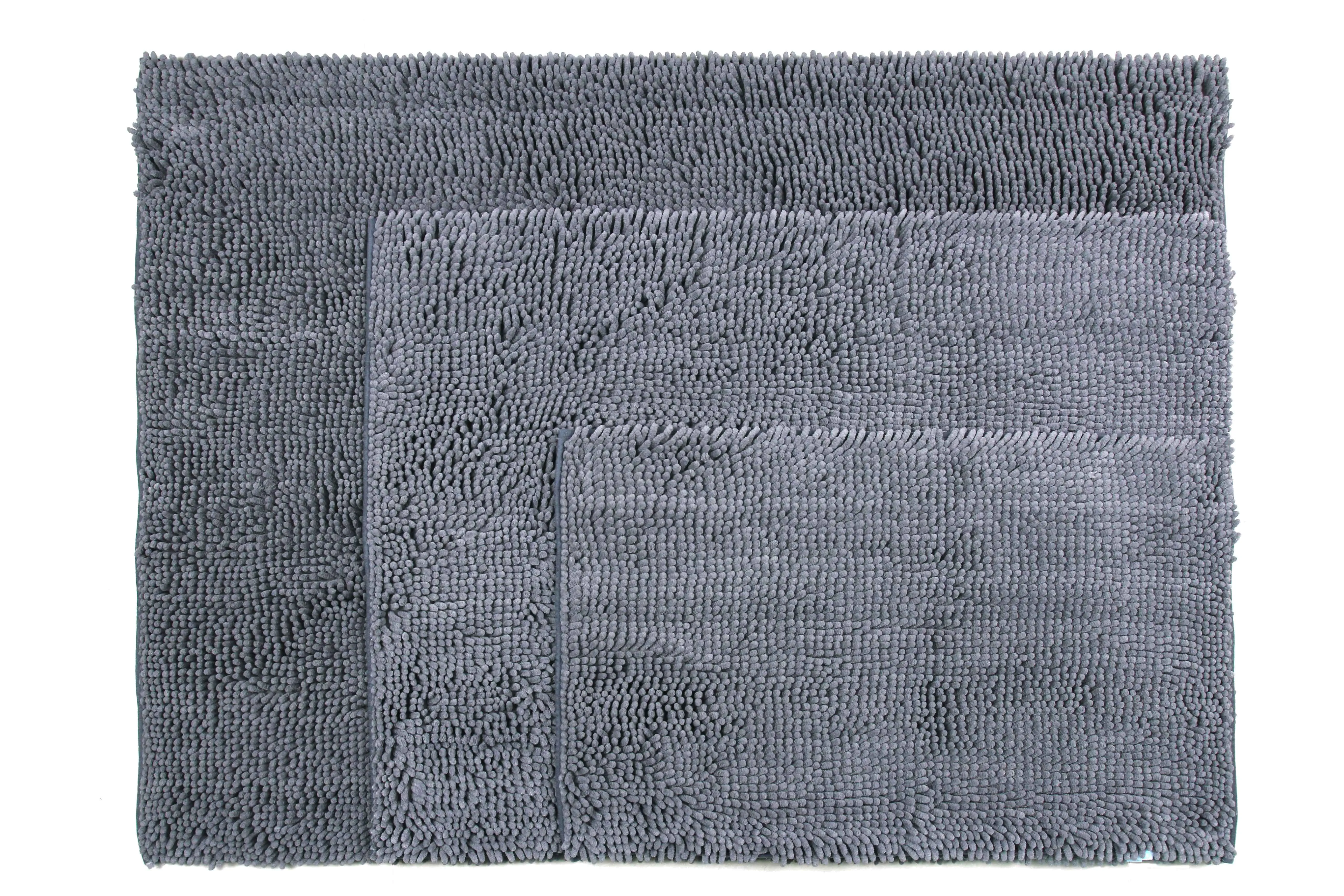 Chenille Area Rug, 36 x 47 in, Pewter Grey