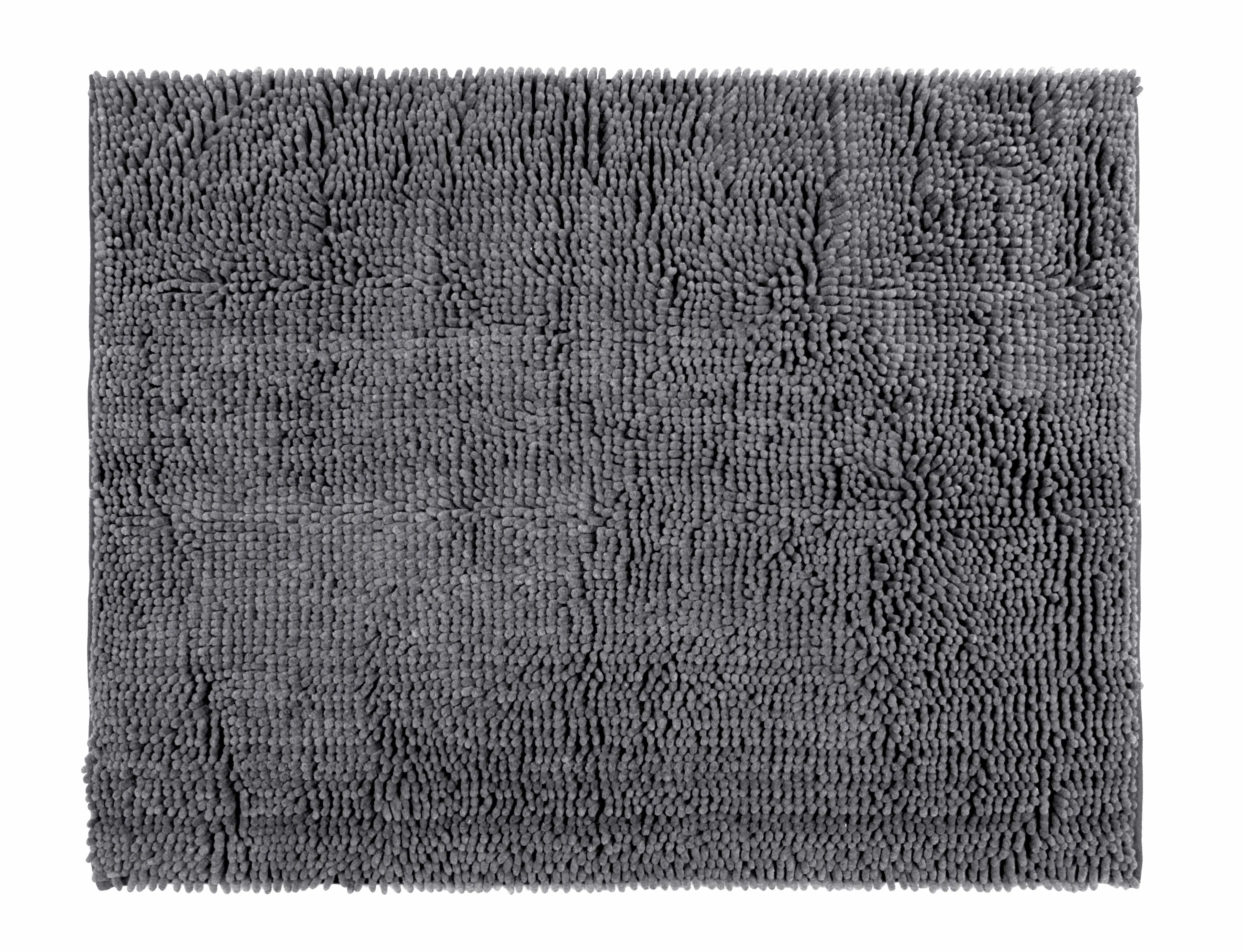 Chenille Area Rug, 36 x 47 in, Pewter Grey