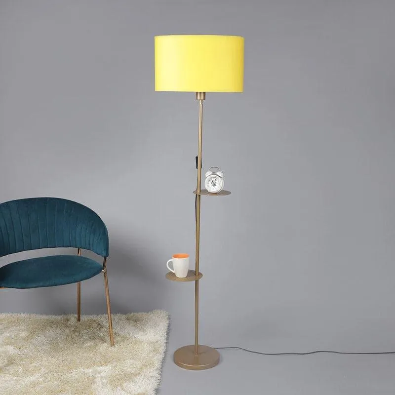 Citrine Kia Floor Lamp With Shelf