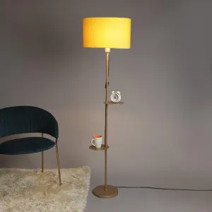 Citrine Kia Floor Lamp With Shelf