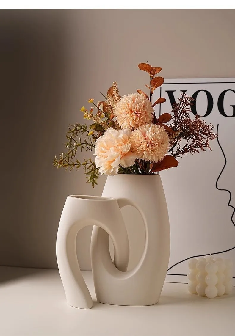 Creative Ceramic Vase Abstract Art Decoration Living Room Dining Table Shaped Vase Home Decoration