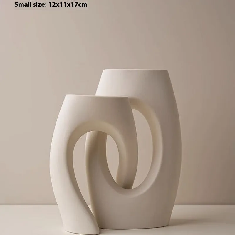 Creative Ceramic Vase Abstract Art Decoration Living Room Dining Table Shaped Vase Home Decoration