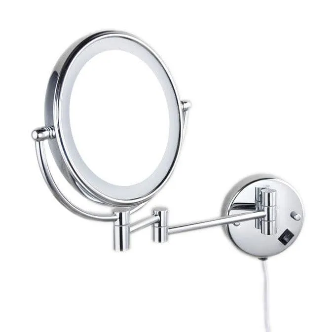 Dolphy 5X LED Magnifying Mirror Wall Mount Chrome