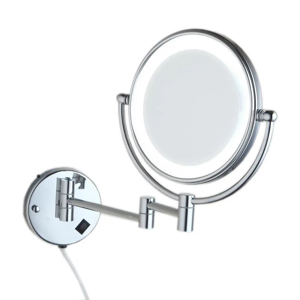 Dolphy 5X LED Magnifying Mirror Wall Mount Chrome