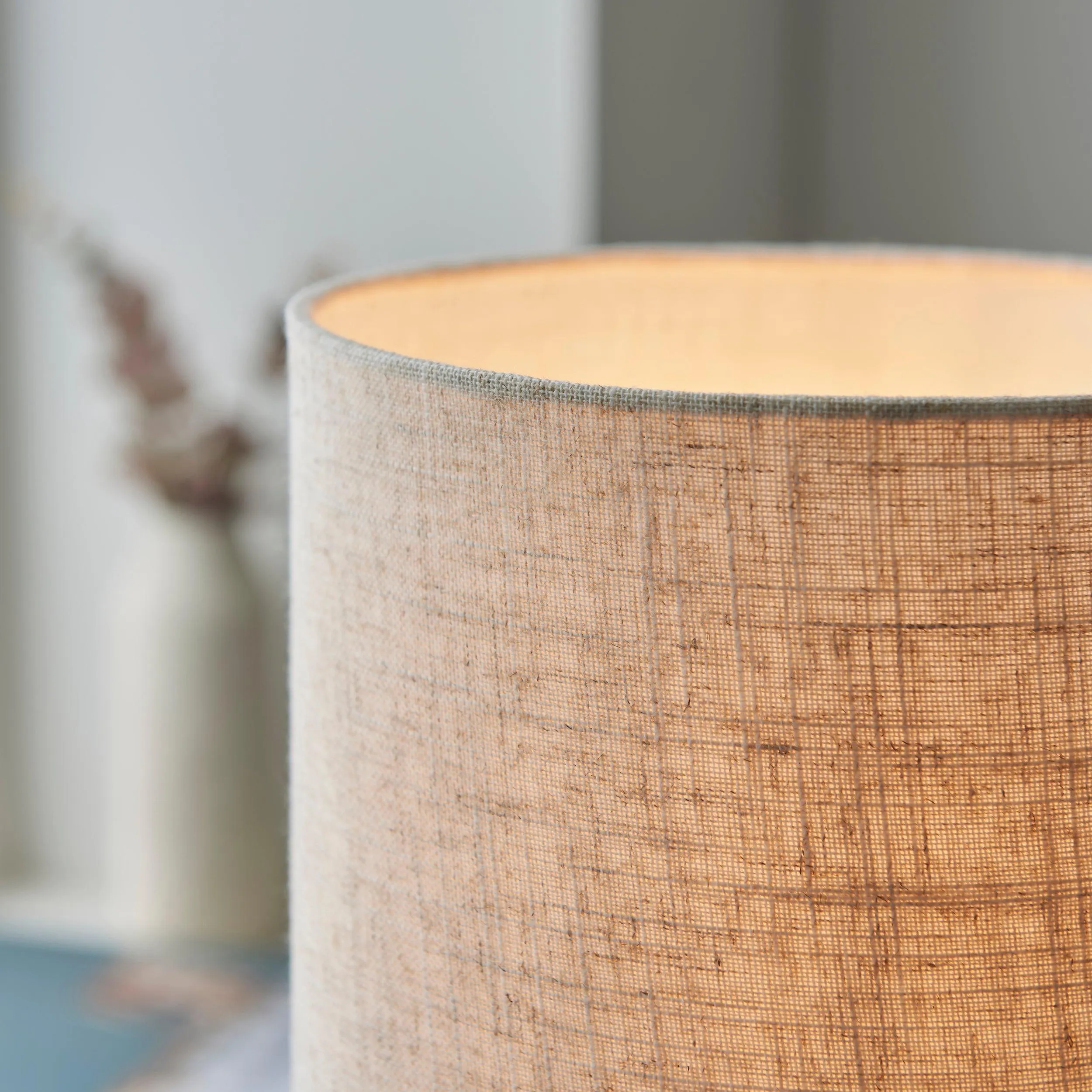 Durban 1 Light Wooden Base Table Lamp With Linen Shade