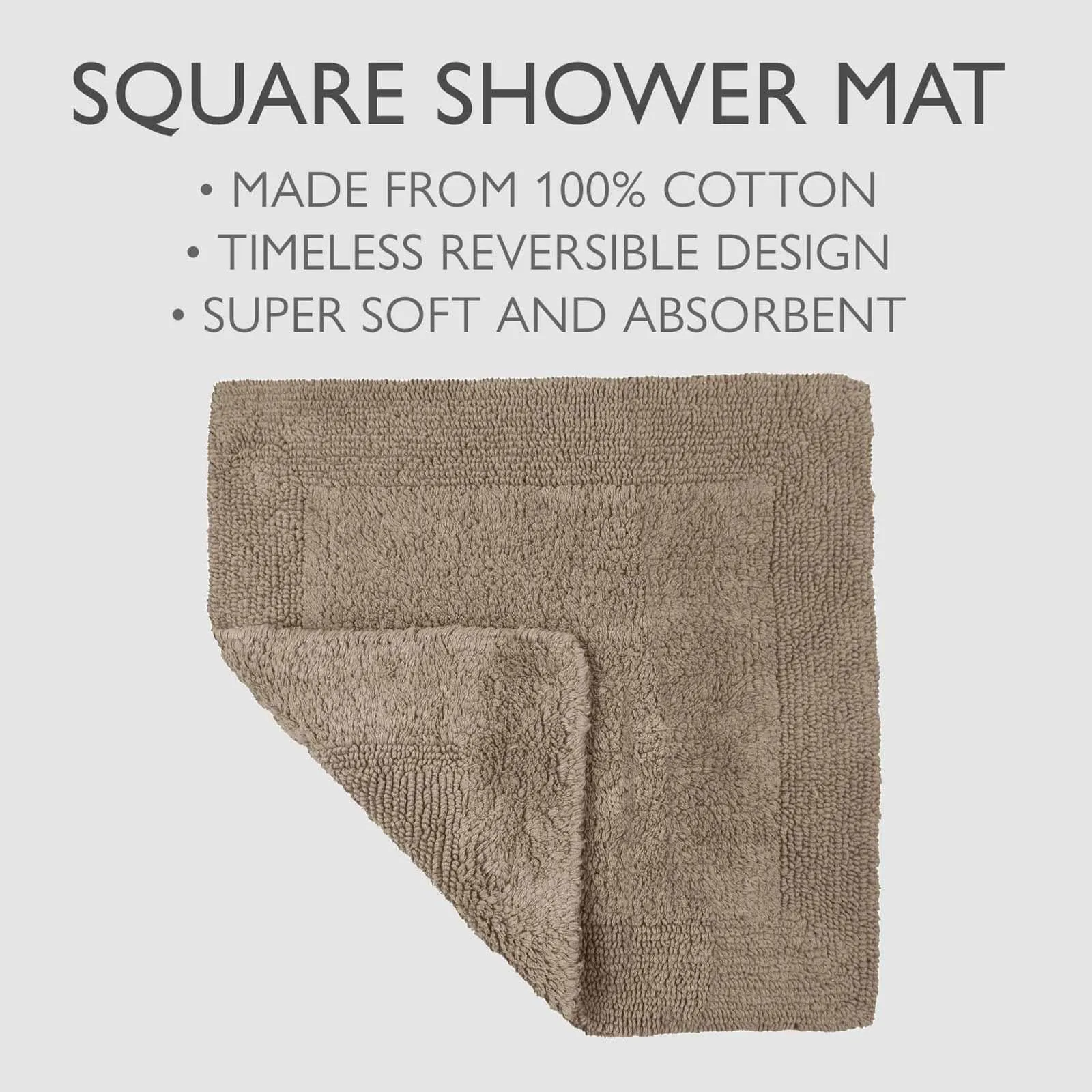 Elegance Reversible Shower Mat Mocha