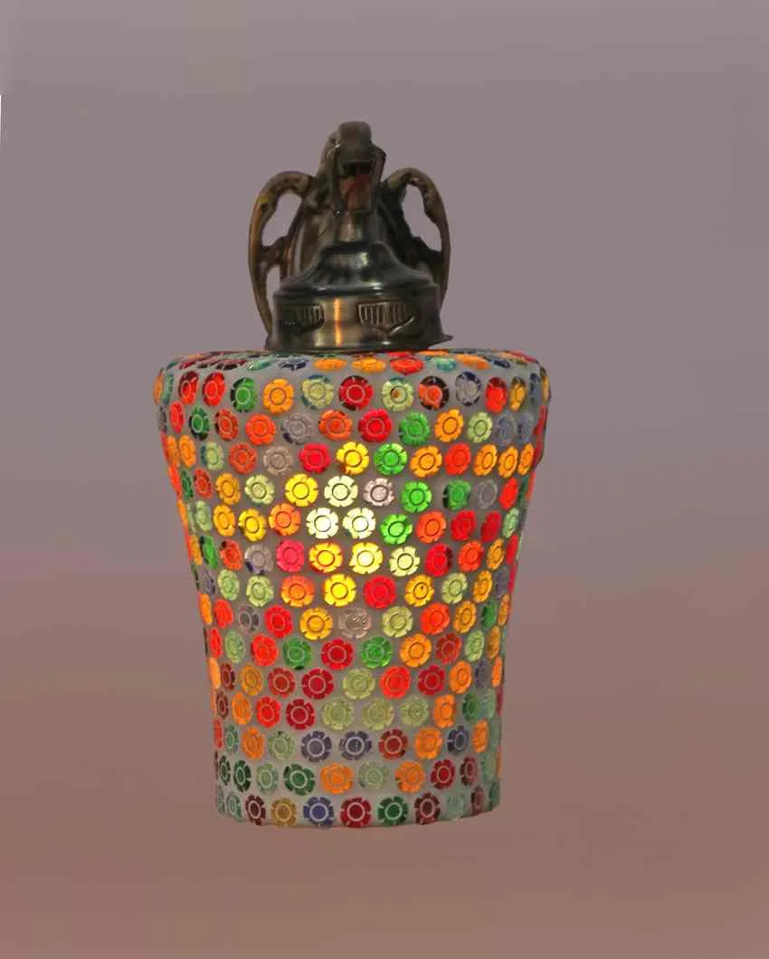 Elegant Design LED Compactable Wood & Glass Wall Lamp | 7 x 7 x 9 inches