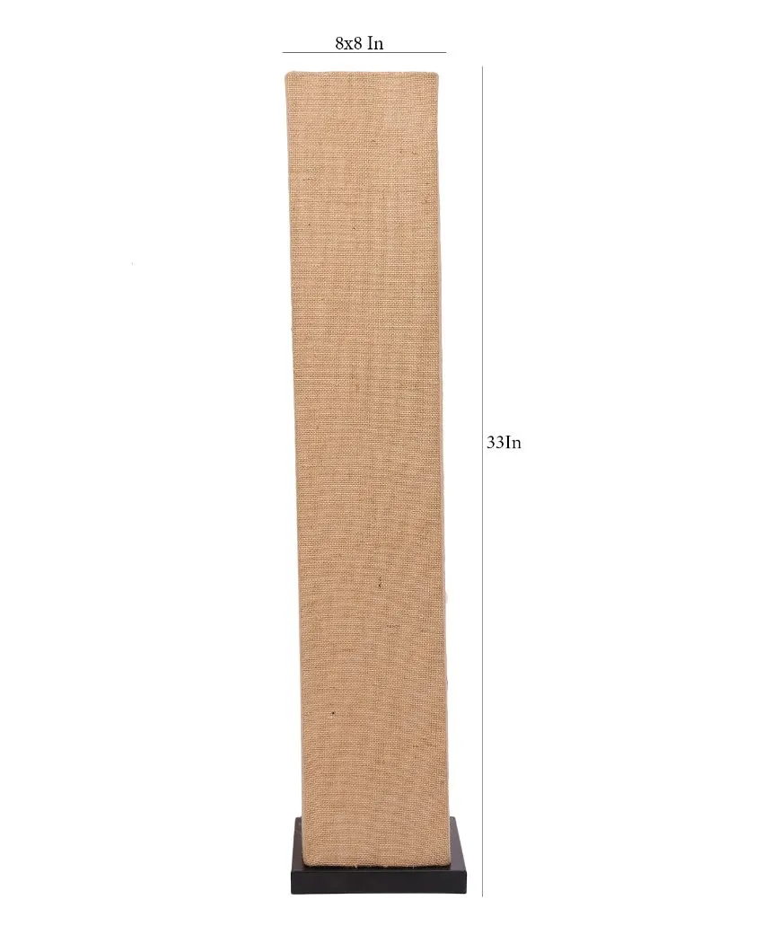 Established Design Jute Square Wood Floor Lamp | 2.8 Feet