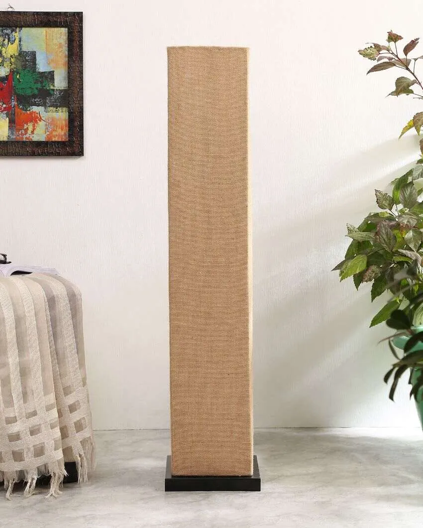 Established Design Jute Square Wood Floor Lamp | 2.8 Feet