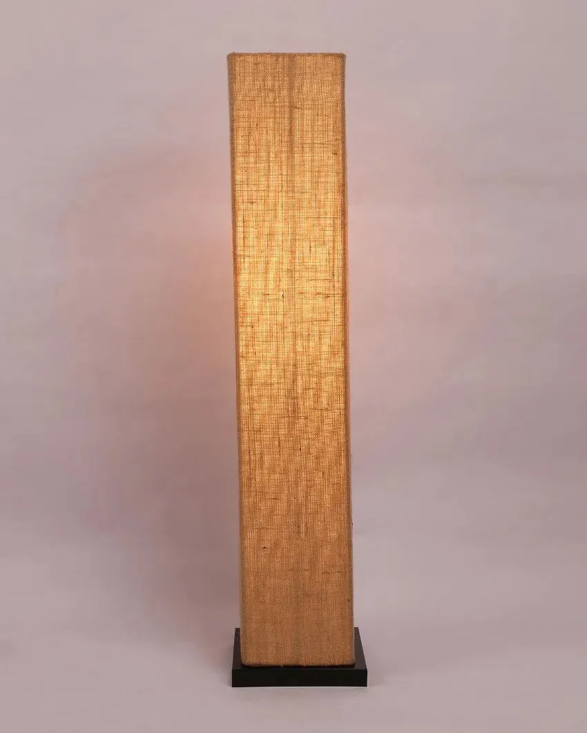 Established Design Jute Square Wood Floor Lamp | 2.8 Feet