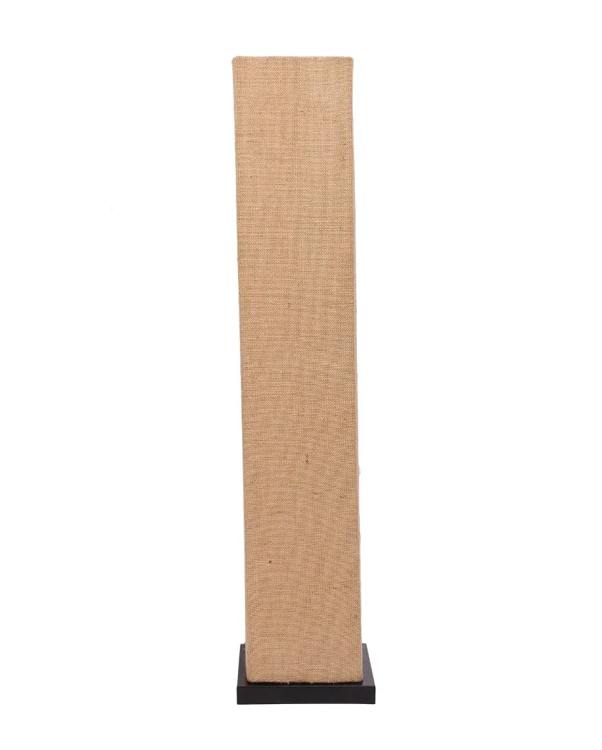 Established Design Jute Square Wood Floor Lamp | 2.8 Feet
