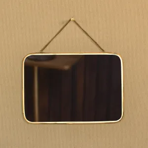 Estelle Mirror, Brass - Horizontal Rectangle By HomArt