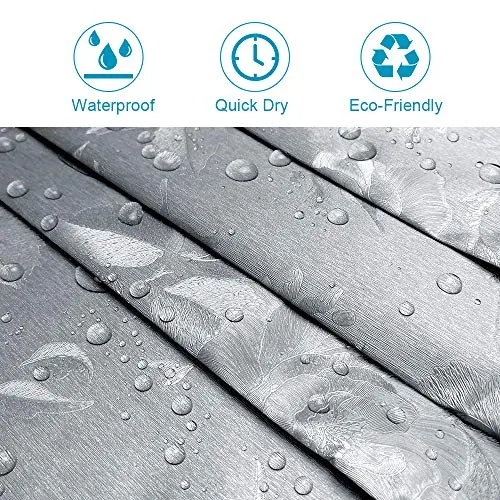 EVA Shower Curtain Liner with 12 Free Hooks, Waterproof 71x71-Inch, Eco-Friendly Bathroom Curtains