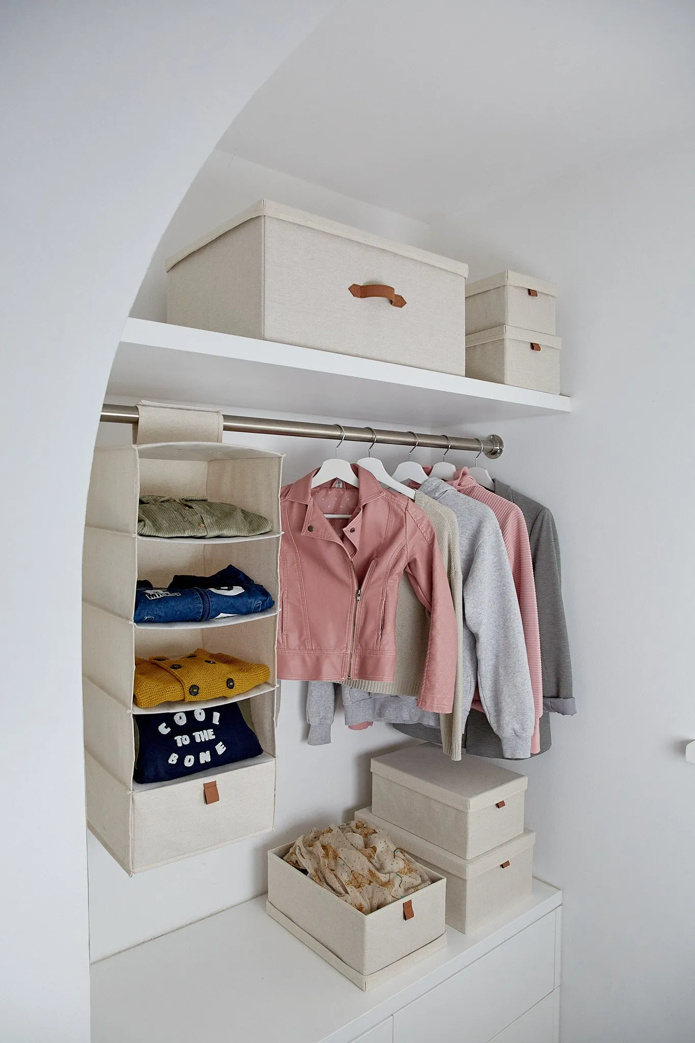 Fabric Extra Large Storage Box With Lid - Cream