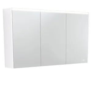 Fienza Led Mirror Cabinet 1200 With Gloss White Side Panels