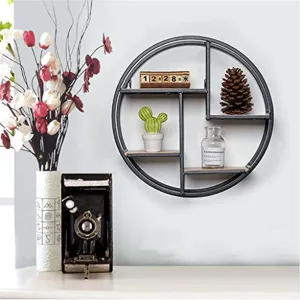Floating Shelves Round Wood Wall Shelf as Hanging Shelves