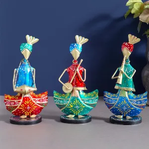 Folk Fancy Musical Showpiece - Set Of Three