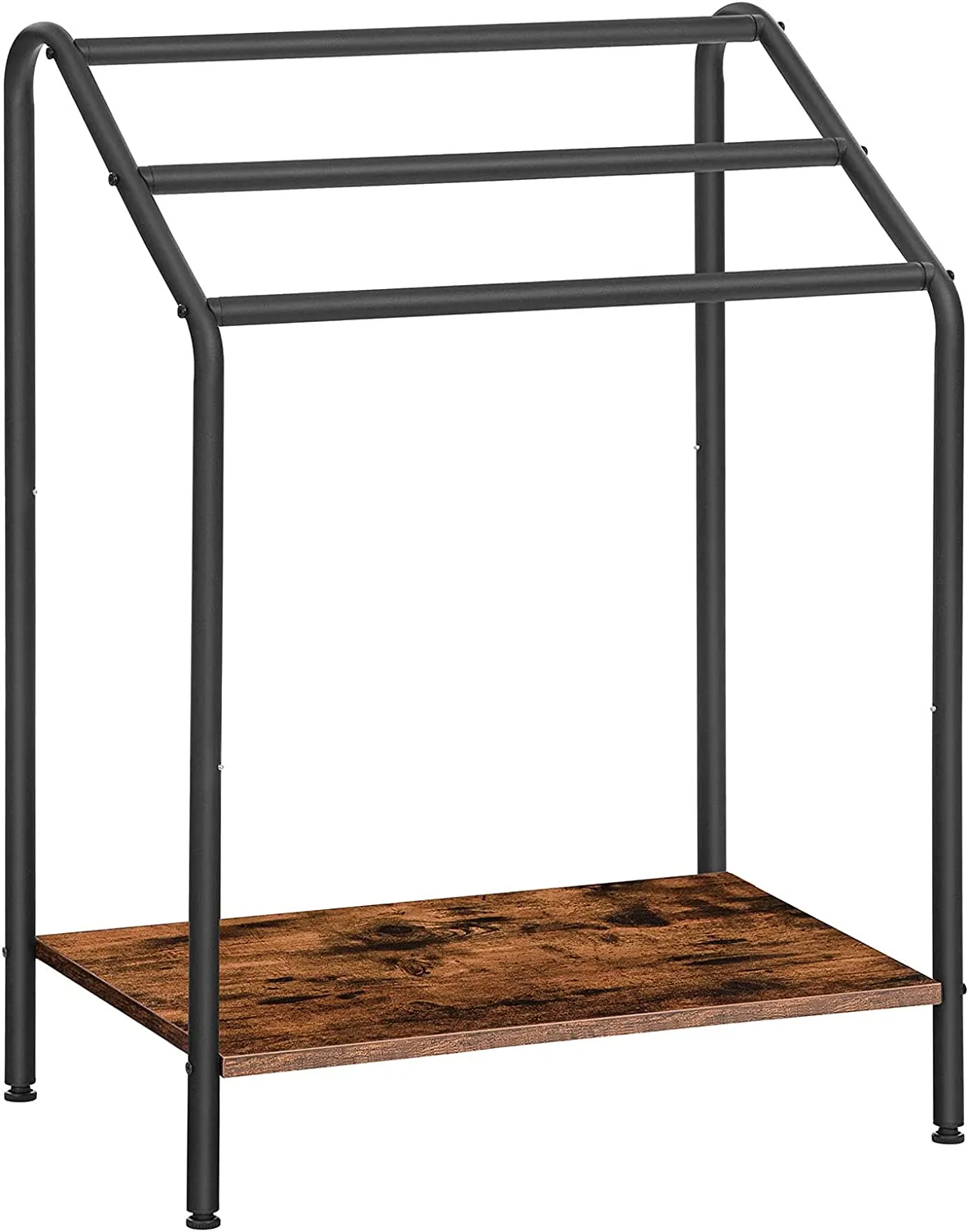 Freestanding Towel Rack Holder, 3 Tier Blanket Rack Stand with Storage Shelf, Quilt Rack Stand and Display Rack