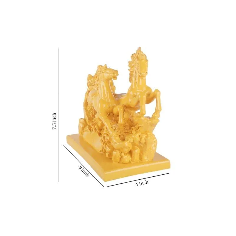 Galloping Stallion Showpiece - Yellow