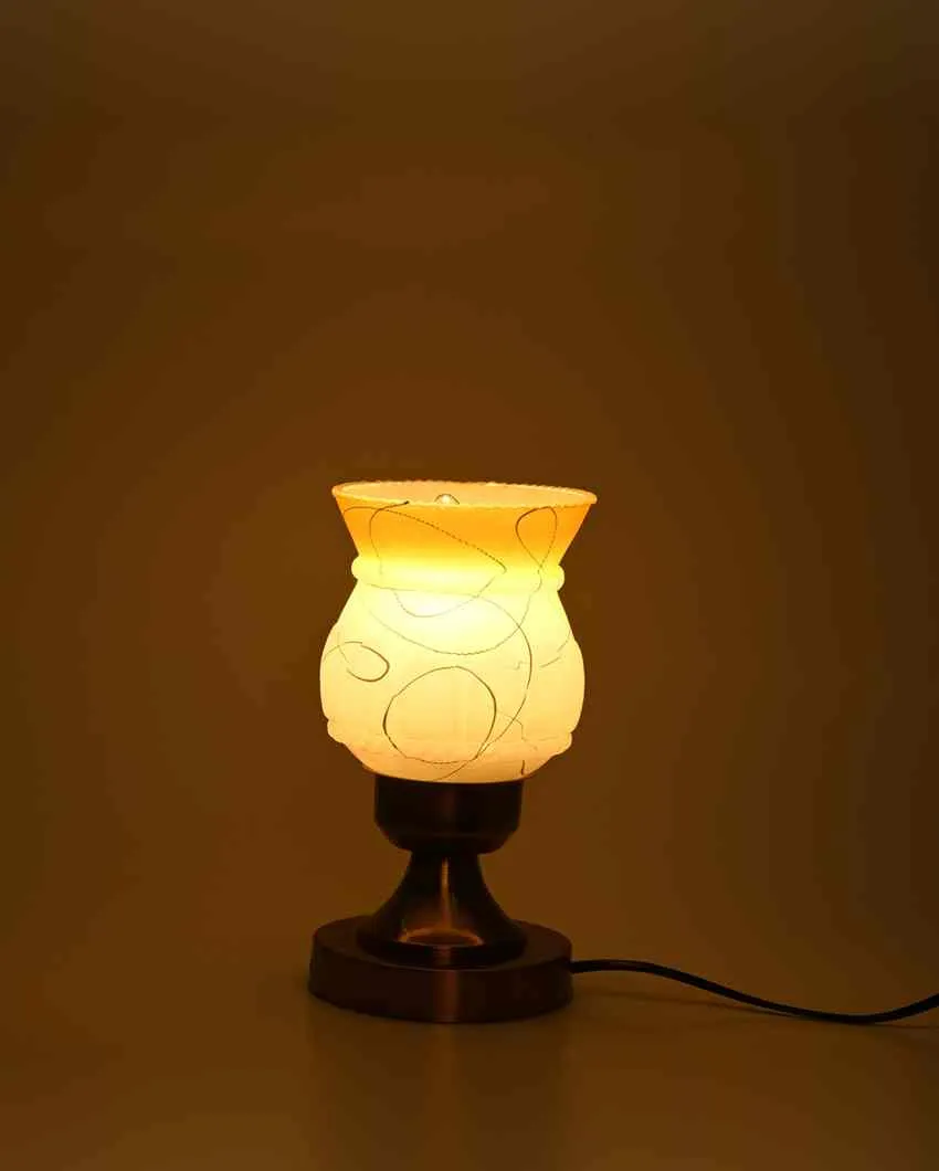 Girasole Decorative Home LED Compatible Stylish Night Table Lamp | 4 x 10 inches