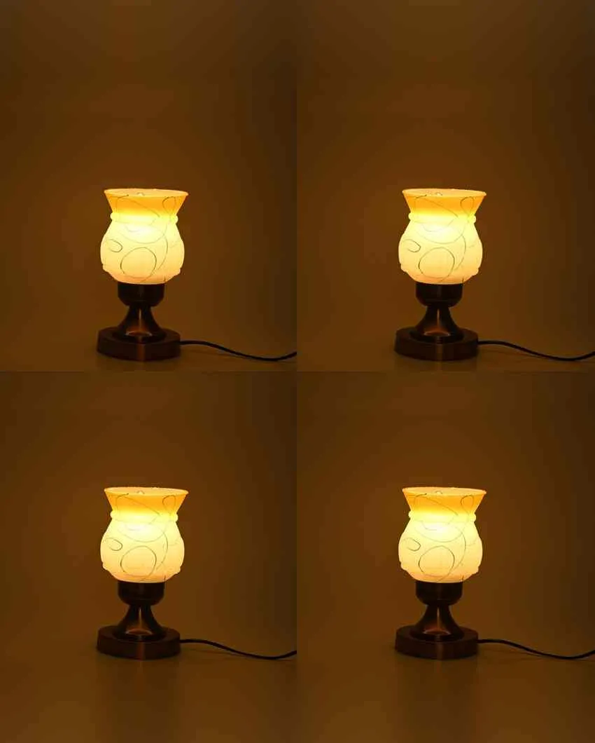 Girasole Decorative Home LED Compatible Stylish Night Table Lamp | 4 x 10 inches