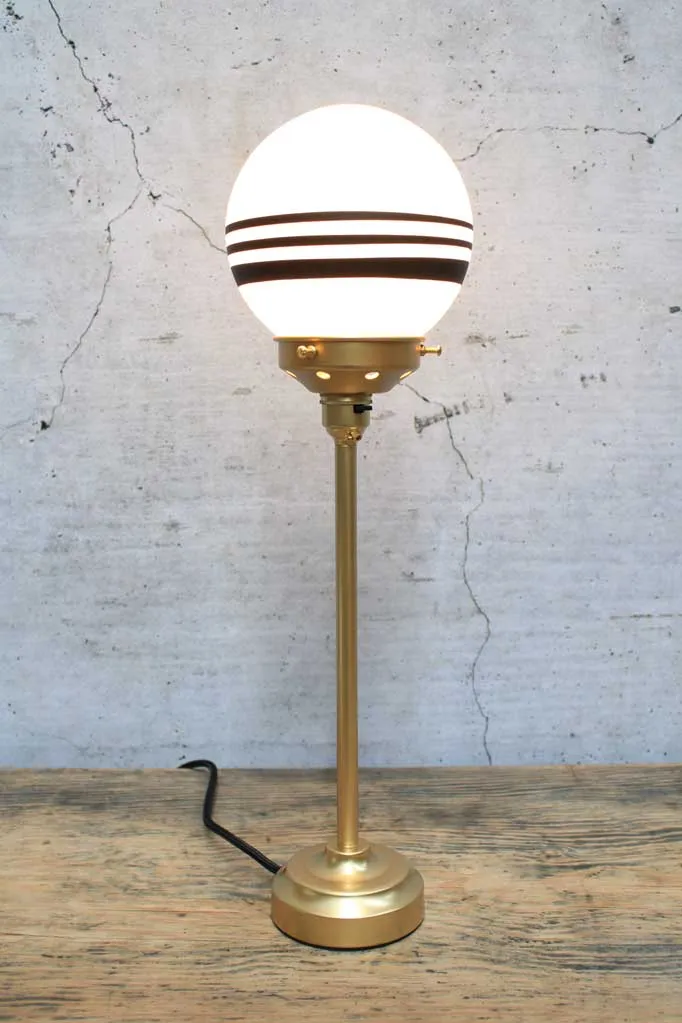 Glass Ball Candlestick Table Lamp