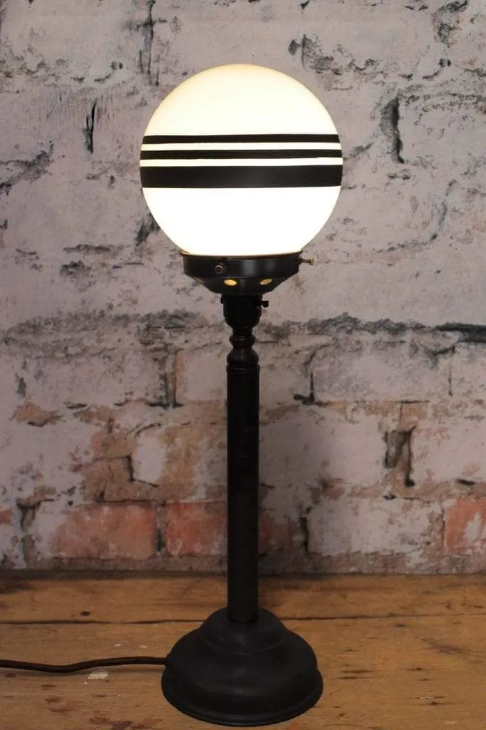 Glass Ball Candlestick Table Lamp