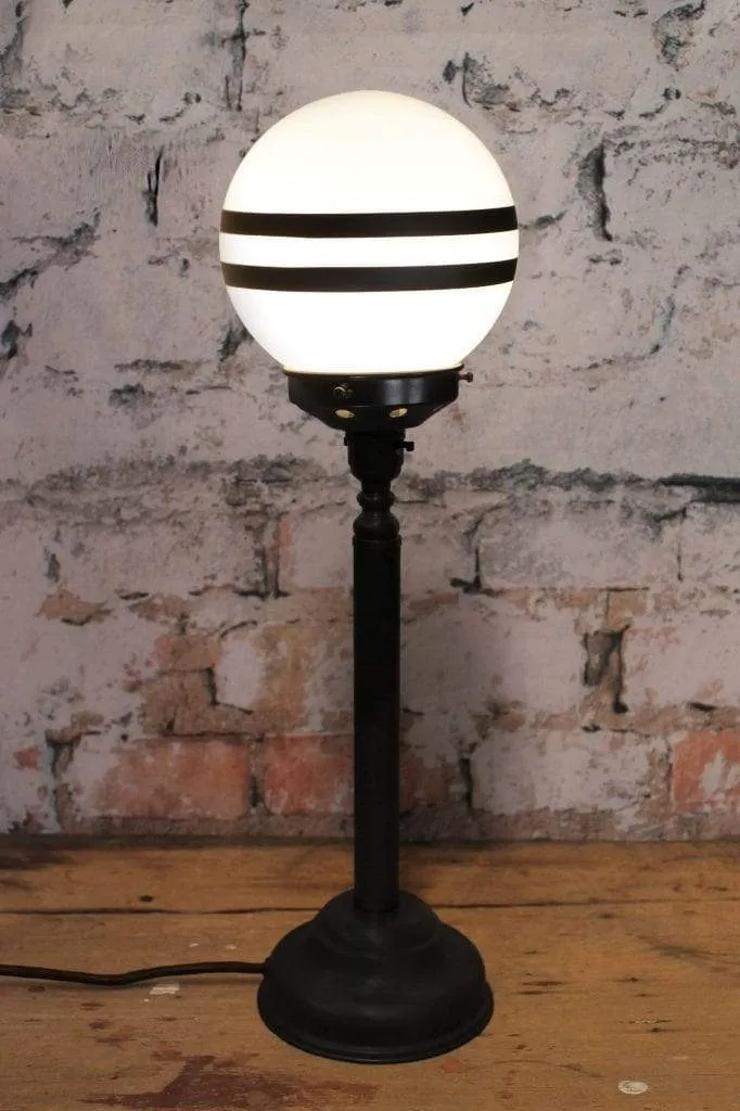 Glass Ball Candlestick Table Lamp