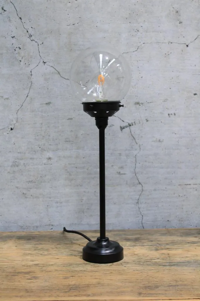 Glass Ball Candlestick Table Lamp