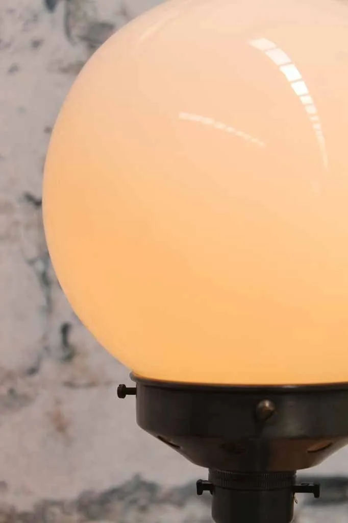 Glass Ball Candlestick Table Lamp