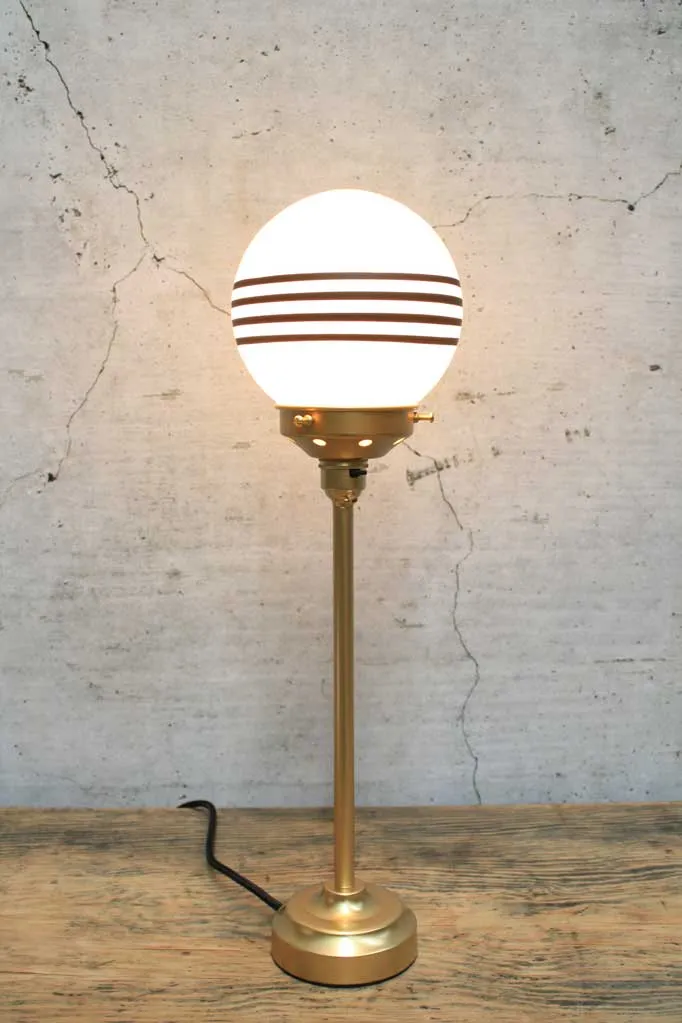 Glass Ball Candlestick Table Lamp