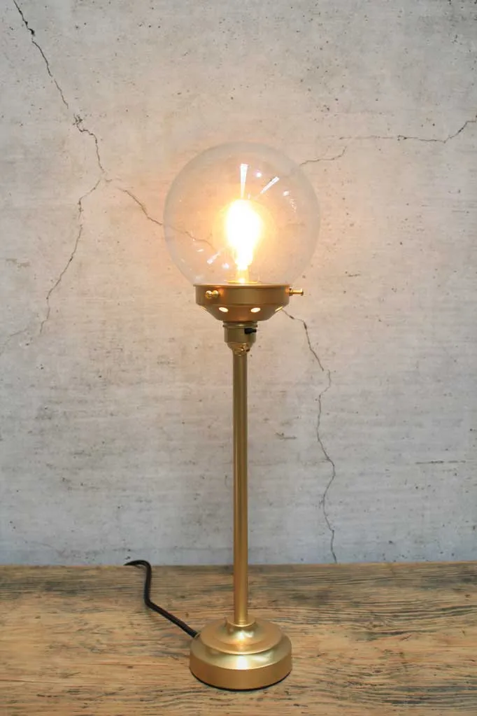 Glass Ball Candlestick Table Lamp