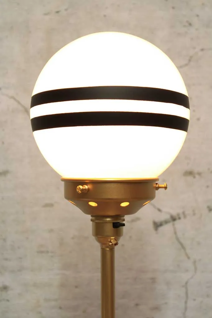Glass Ball Candlestick Table Lamp