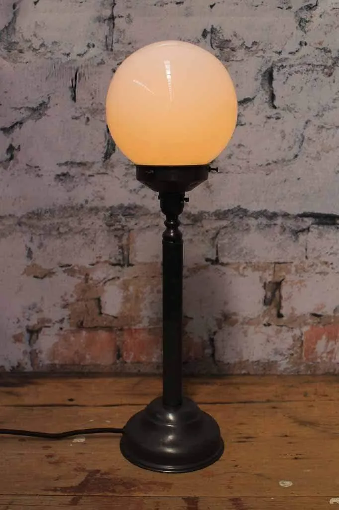 Glass Ball Candlestick Table Lamp