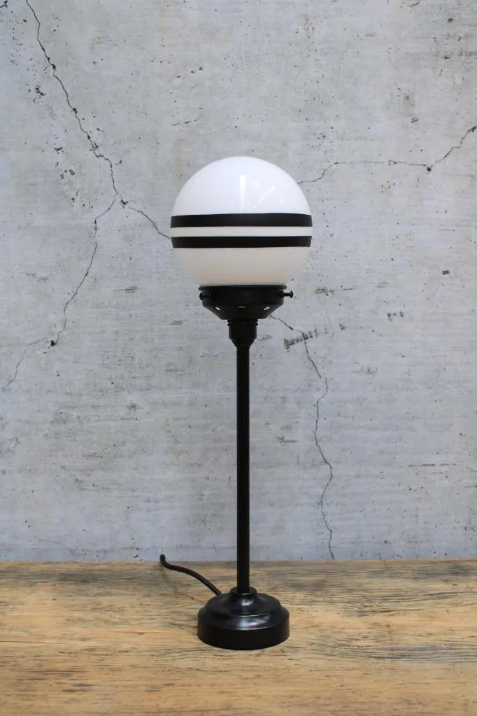 Glass Ball Candlestick Table Lamp