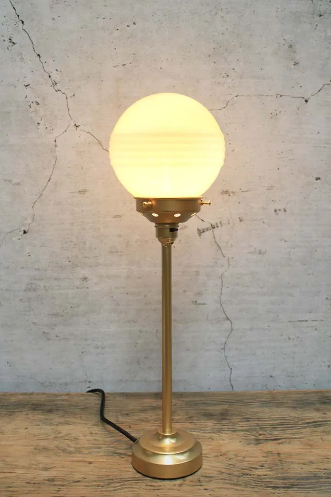Glass Ball Candlestick Table Lamp