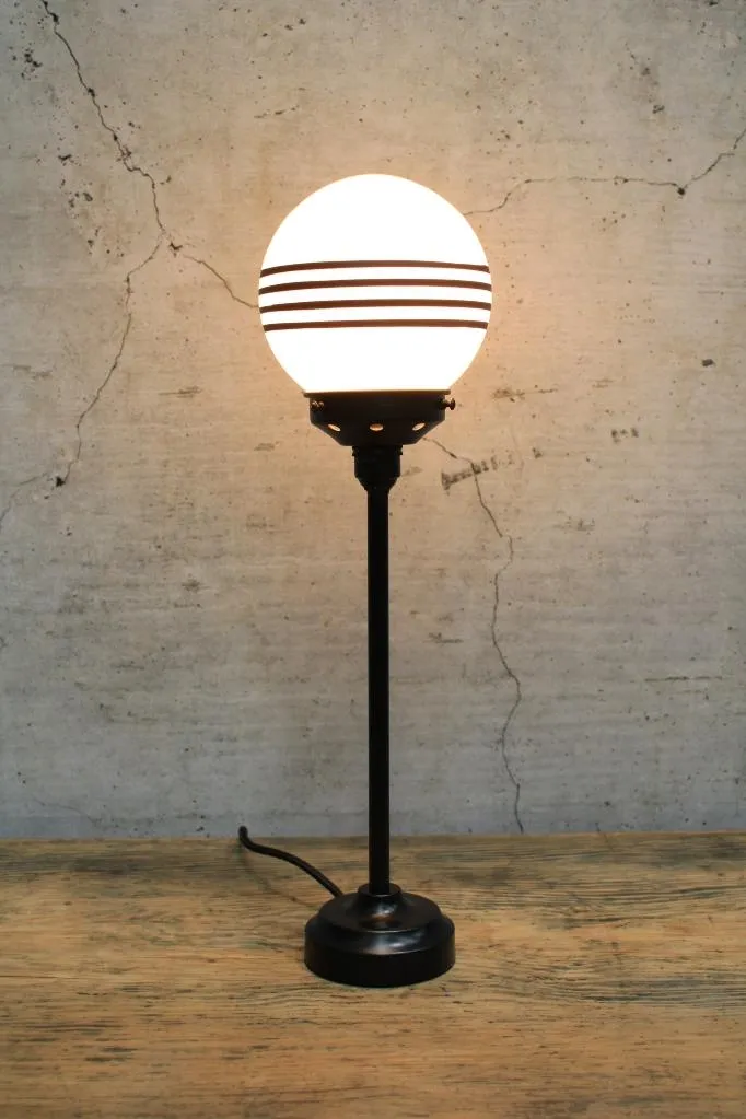 Glass Ball Candlestick Table Lamp