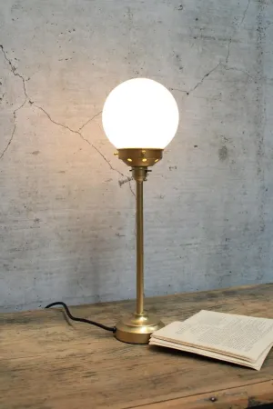 Glass Ball Candlestick Table Lamp