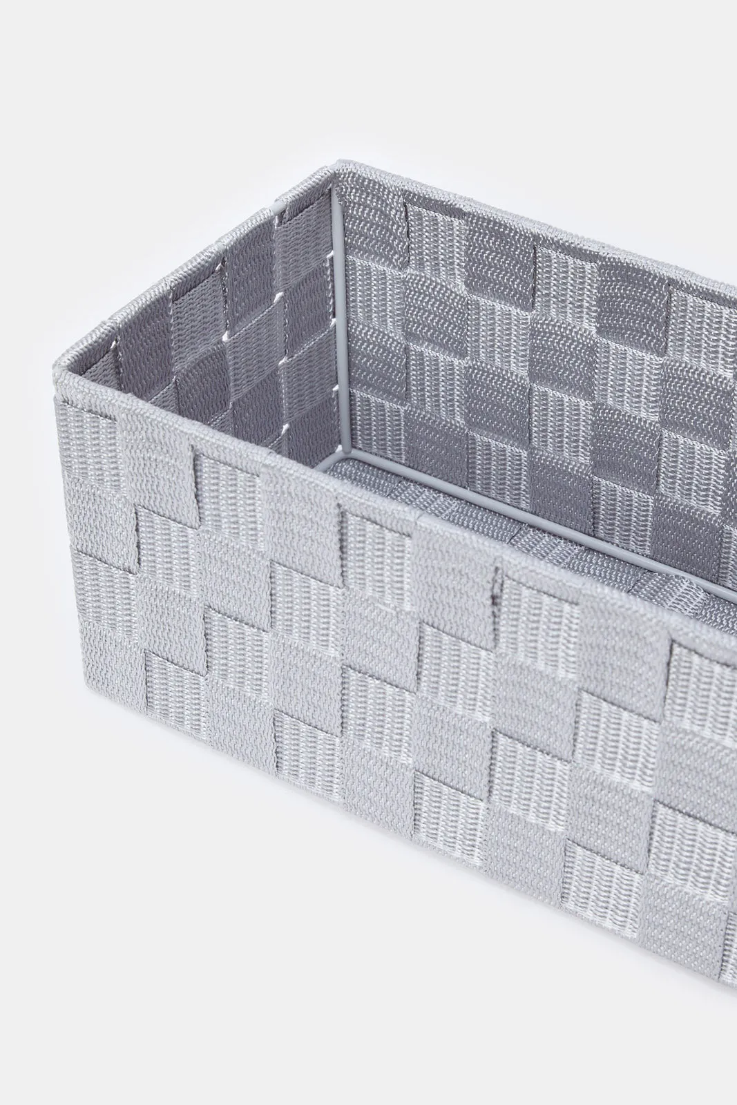 Grey Textured Storage Basket Set (3 Piece)