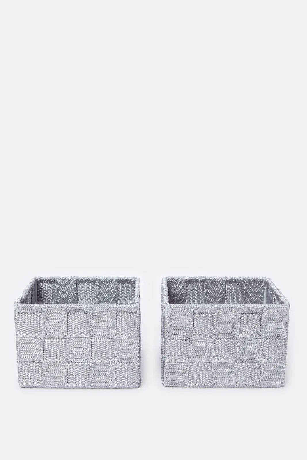 Grey Textured Storage Basket Set (3 Piece)