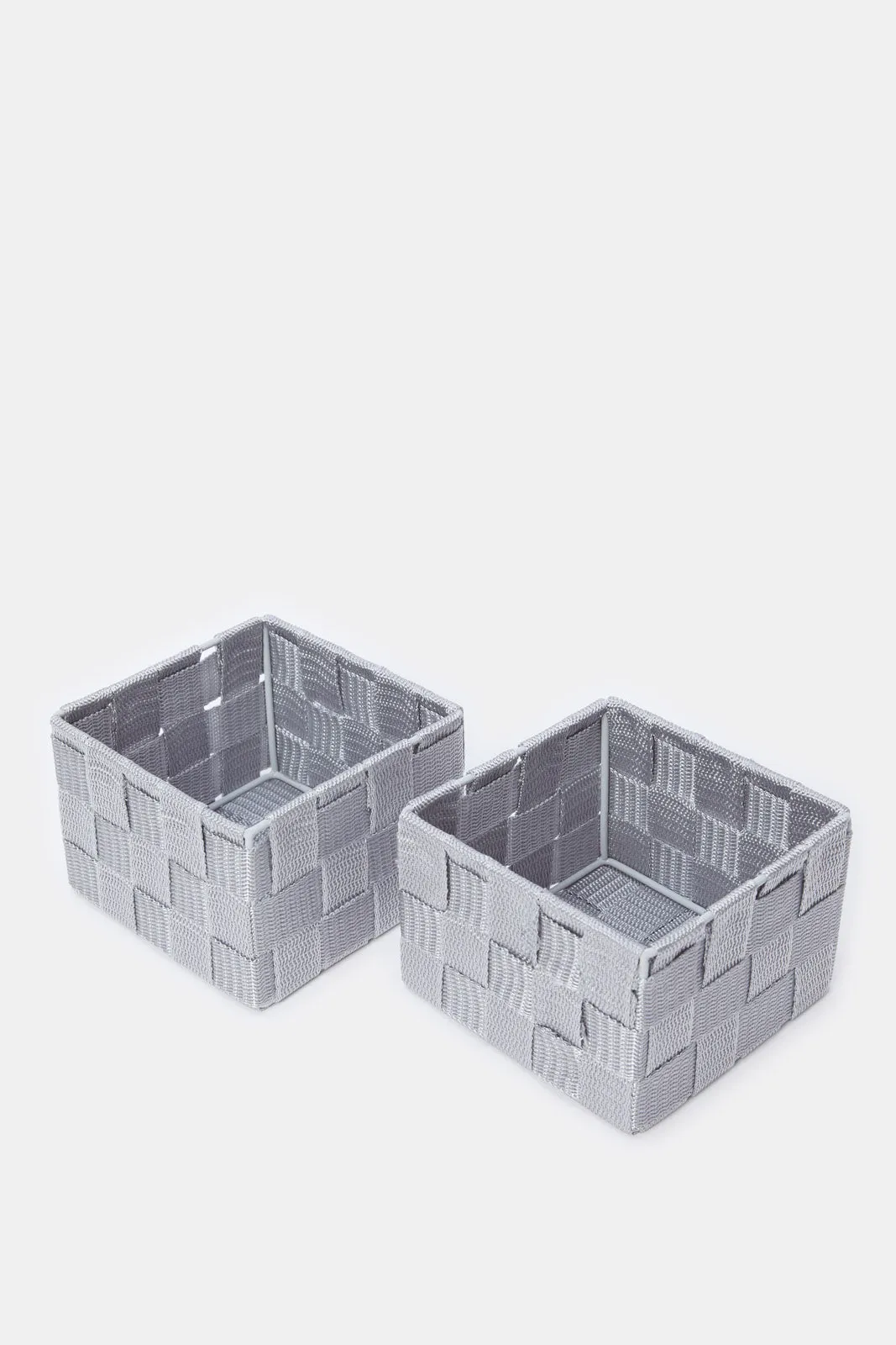 Grey Textured Storage Basket Set (3 Piece)
