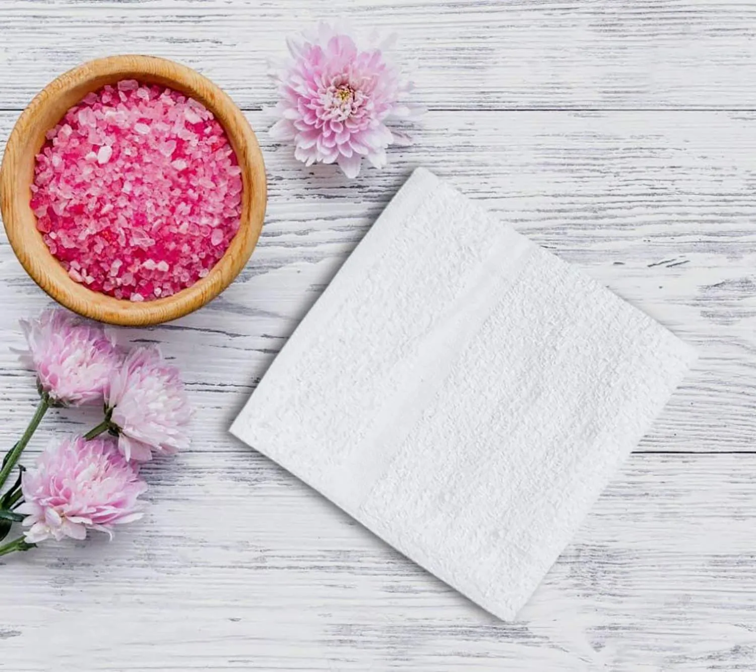 Heart Home Medium Size Soft Absorbent Cotton Face Towel, Newborn Bath Towel, Hand Towel, 30"x18"- Pack of 6 (White) -HS43HEARTH26626