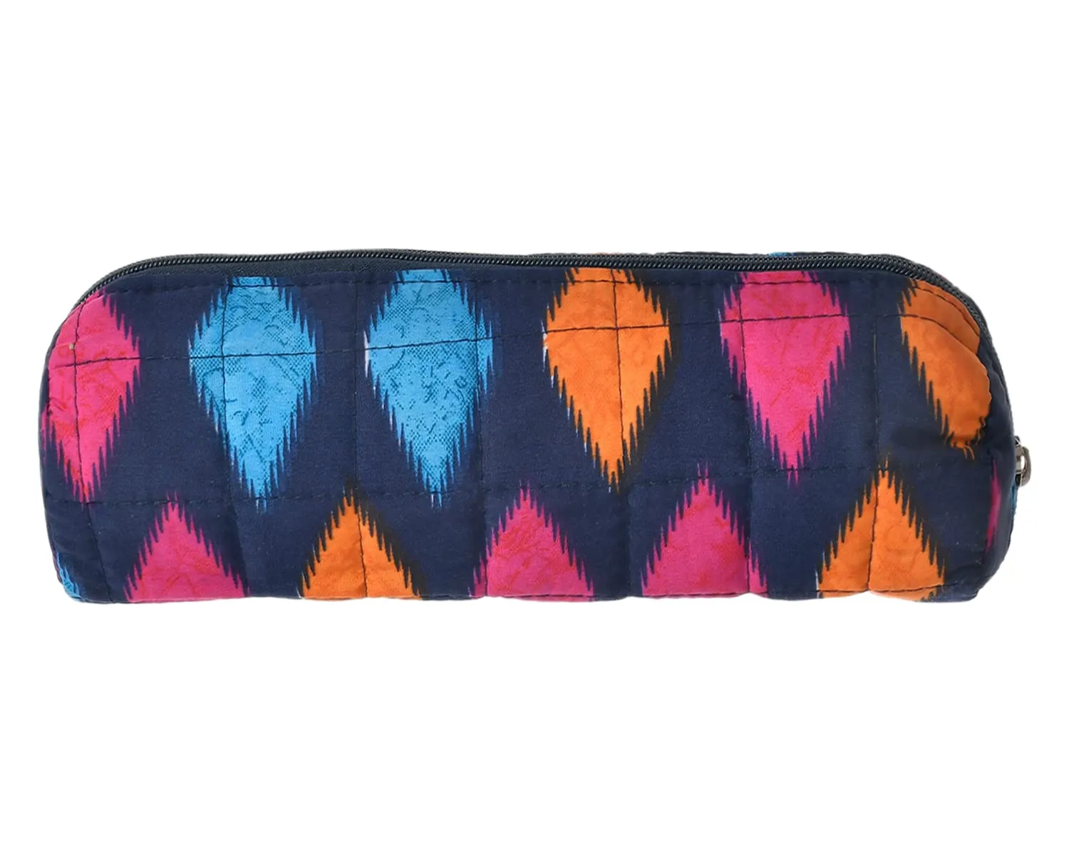 Heart Home Navajo Printed Single Rod Cotton Bangle Organizer/Case/Holder/Pouch- Pack of 2 (Blue)-50HH0774