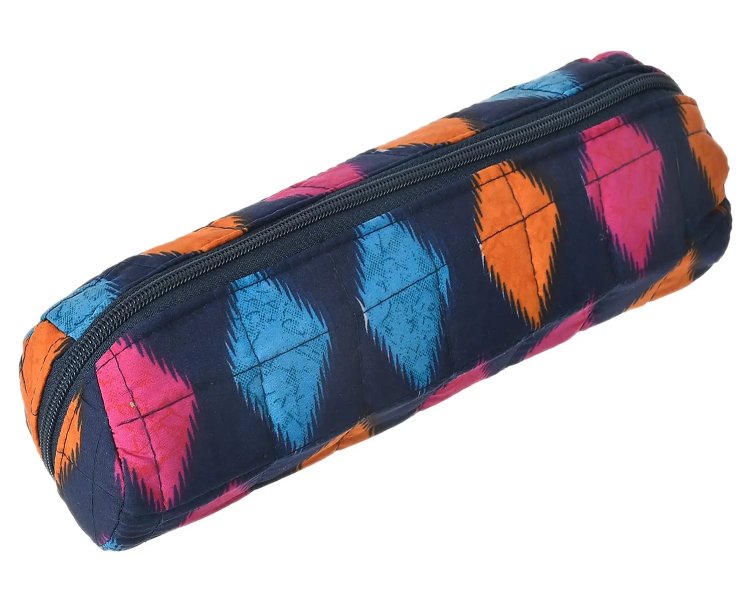 Heart Home Navajo Printed Single Rod Cotton Bangle Organizer/Case/Holder/Pouch- Pack of 2 (Blue)-50HH0774